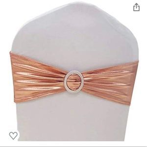 10 rose gold chair sashes